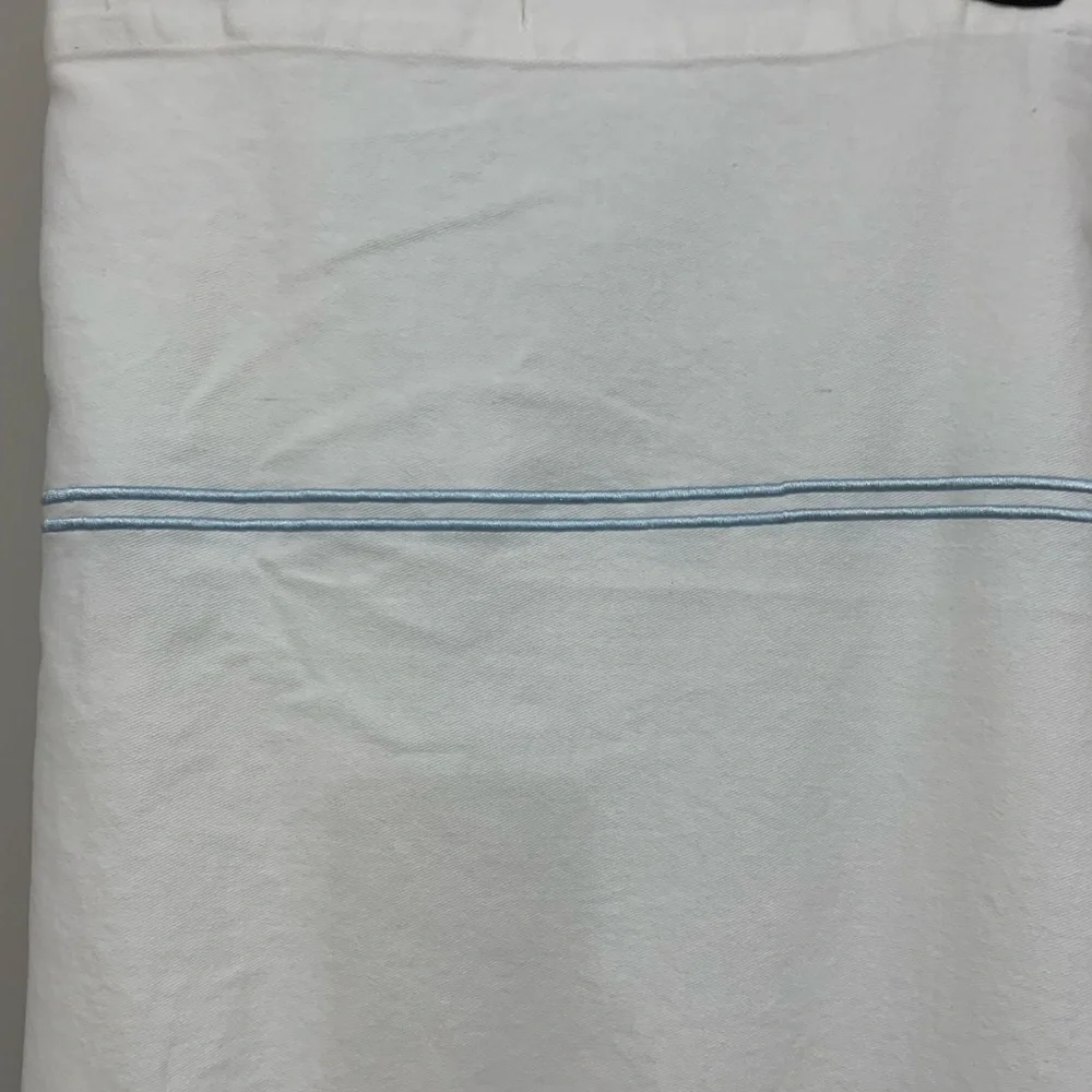 White and Blue Striped Shower Curtain
